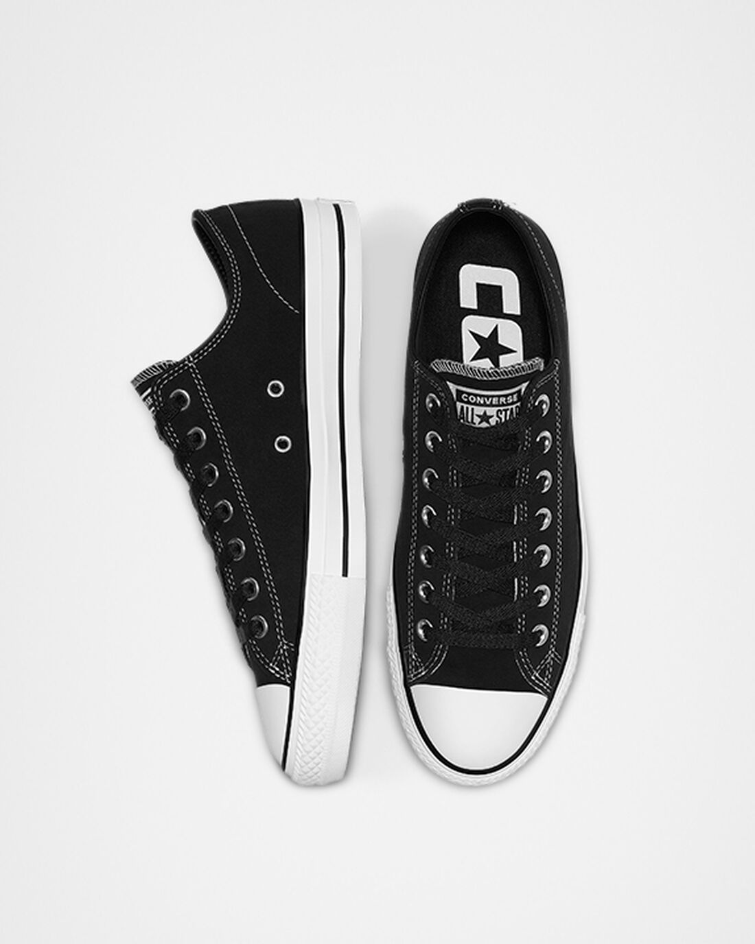 Men's Converse CONS Chuck Taylor All Star Pro Suede Skate Shoes Black/White | Australia-29360