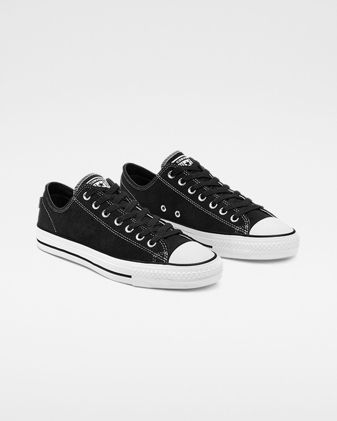 Men's Converse CONS Chuck Taylor All Star Pro Suede Skate Shoes Black/White | Australia-29360