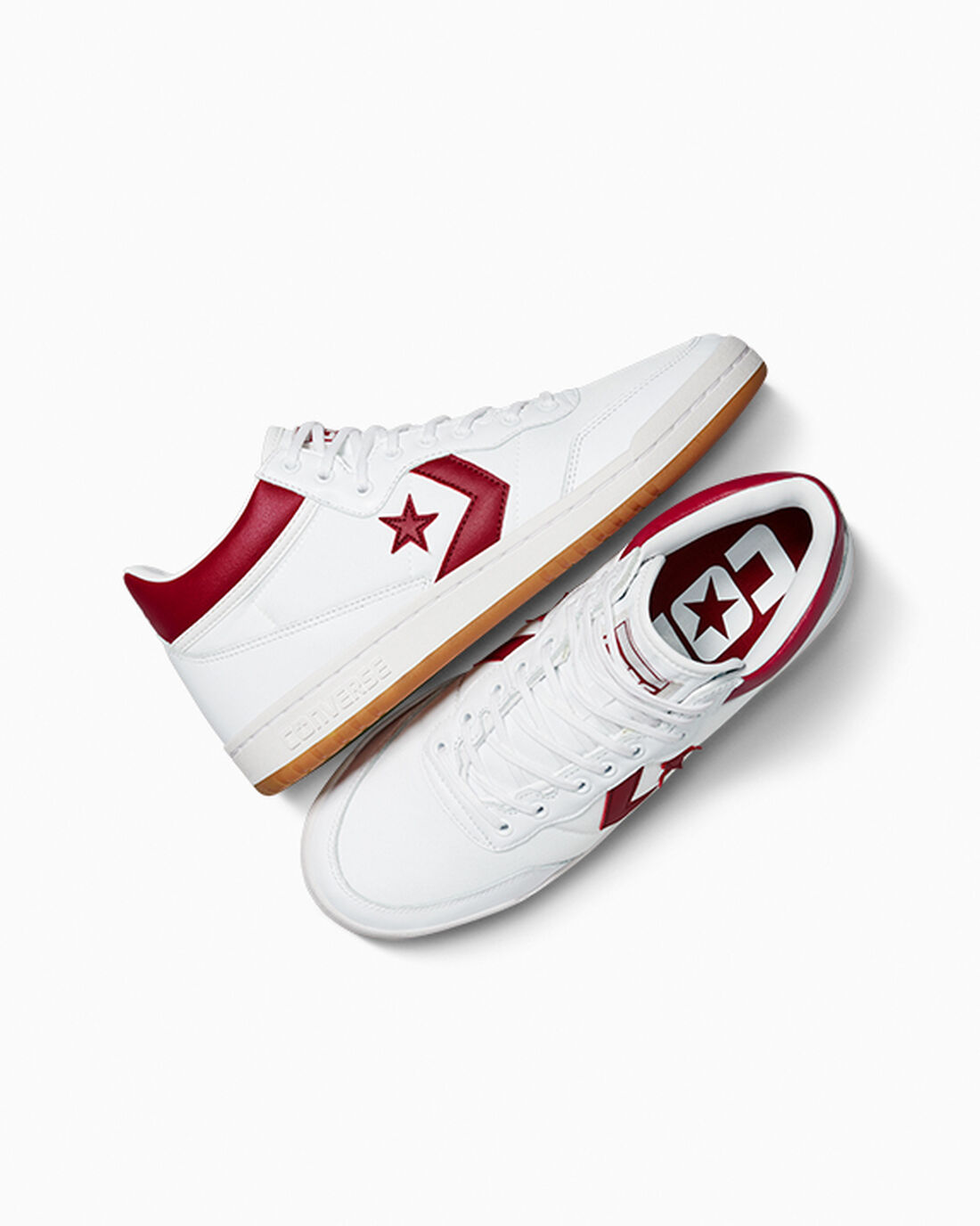 Men's Converse CONS Fastbreak Pro Leather Skate Shoes White/Red/White | Australia-42698