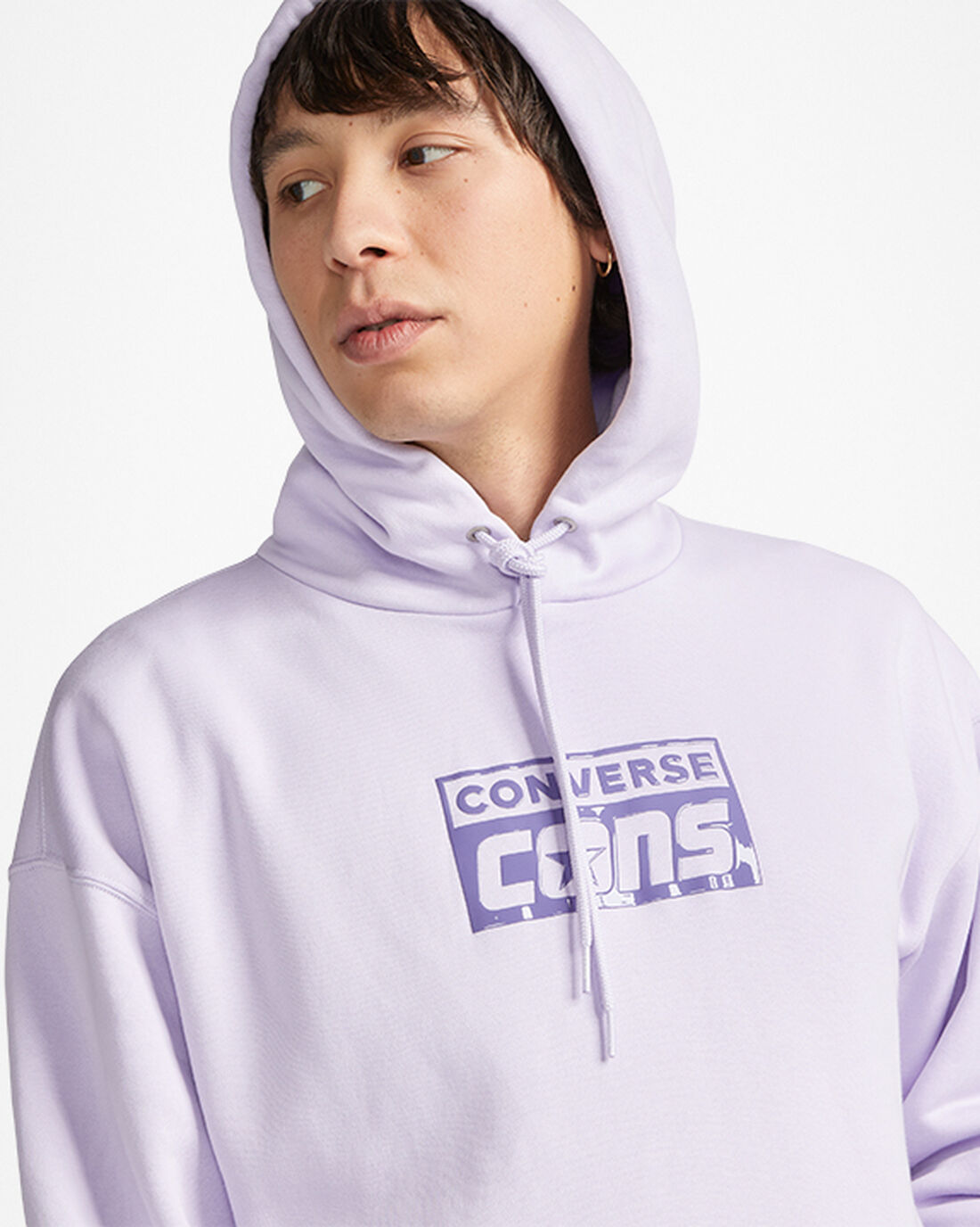 Men's Converse CONS Fleece Pullover Hoodies Purple | Australia-14375