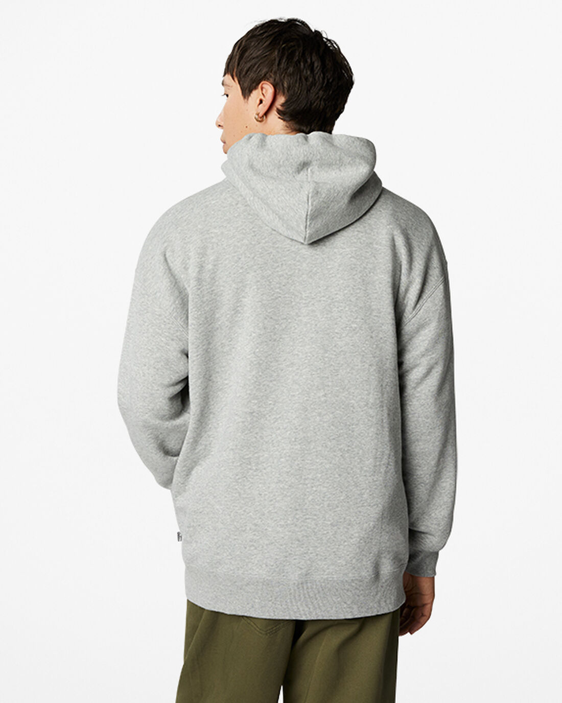 Men's Converse CONS Fleece Pullover Hoodies Grey | Australia-60918