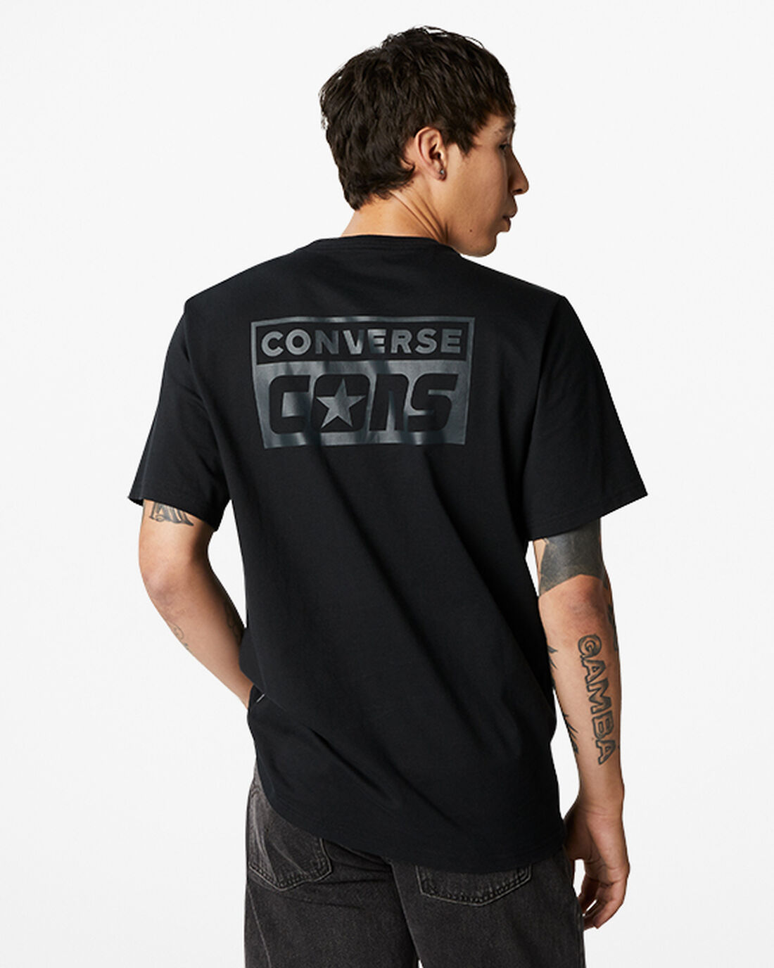 Men's Converse CONS Graphic T-Shirts Black | Australia-70652