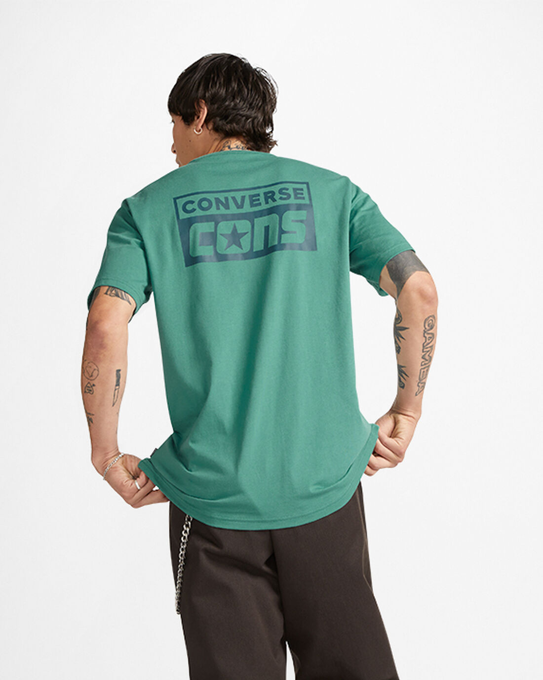 Men's Converse CONS Graphic T-Shirts Green | Australia-68701