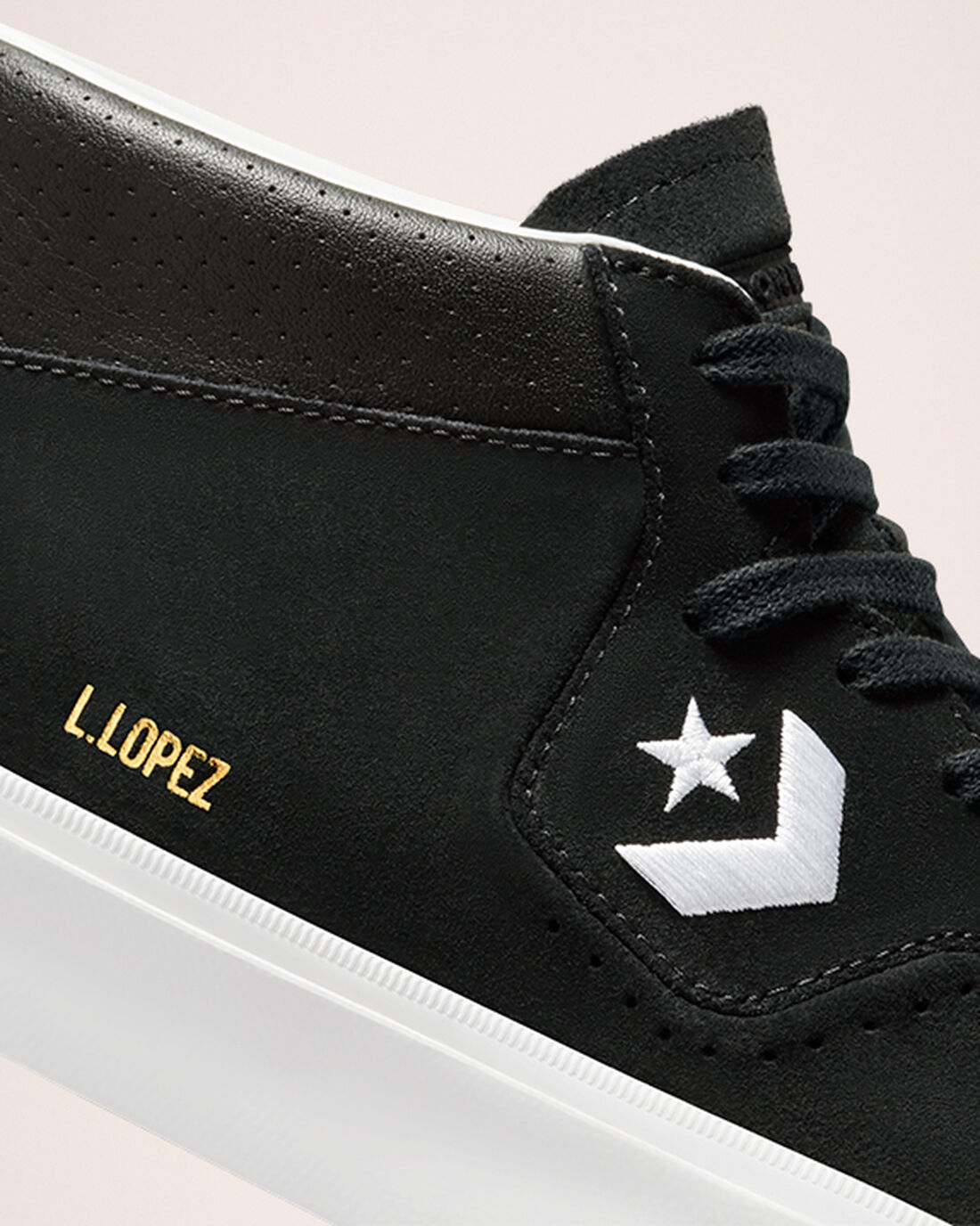 Men's Converse CONS Louie Lopez Pro Mid Skate Shoes Black/White | Australia-59068