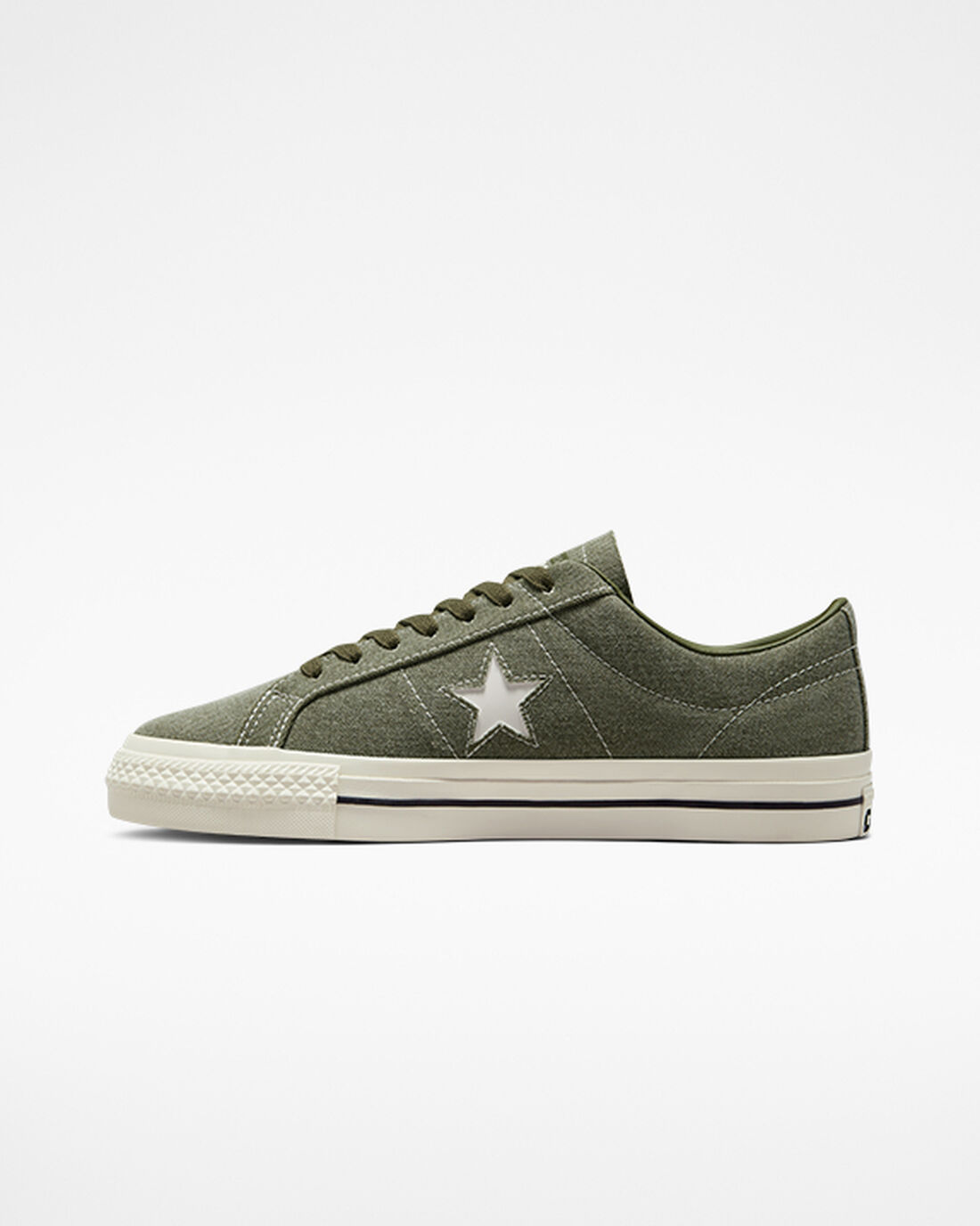 Men's Converse CONS One Star Pro Heavyweight Canvas Skate Shoes Olive/Black | Australia-62791