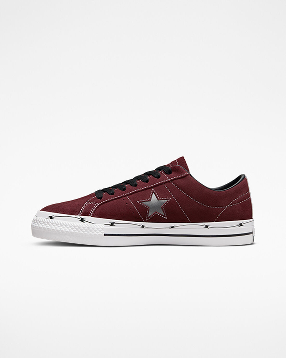 Men's Converse CONS One Star Pro Razor Wire Skate Shoes Deep Burgundy/Black/White | Australia-29438