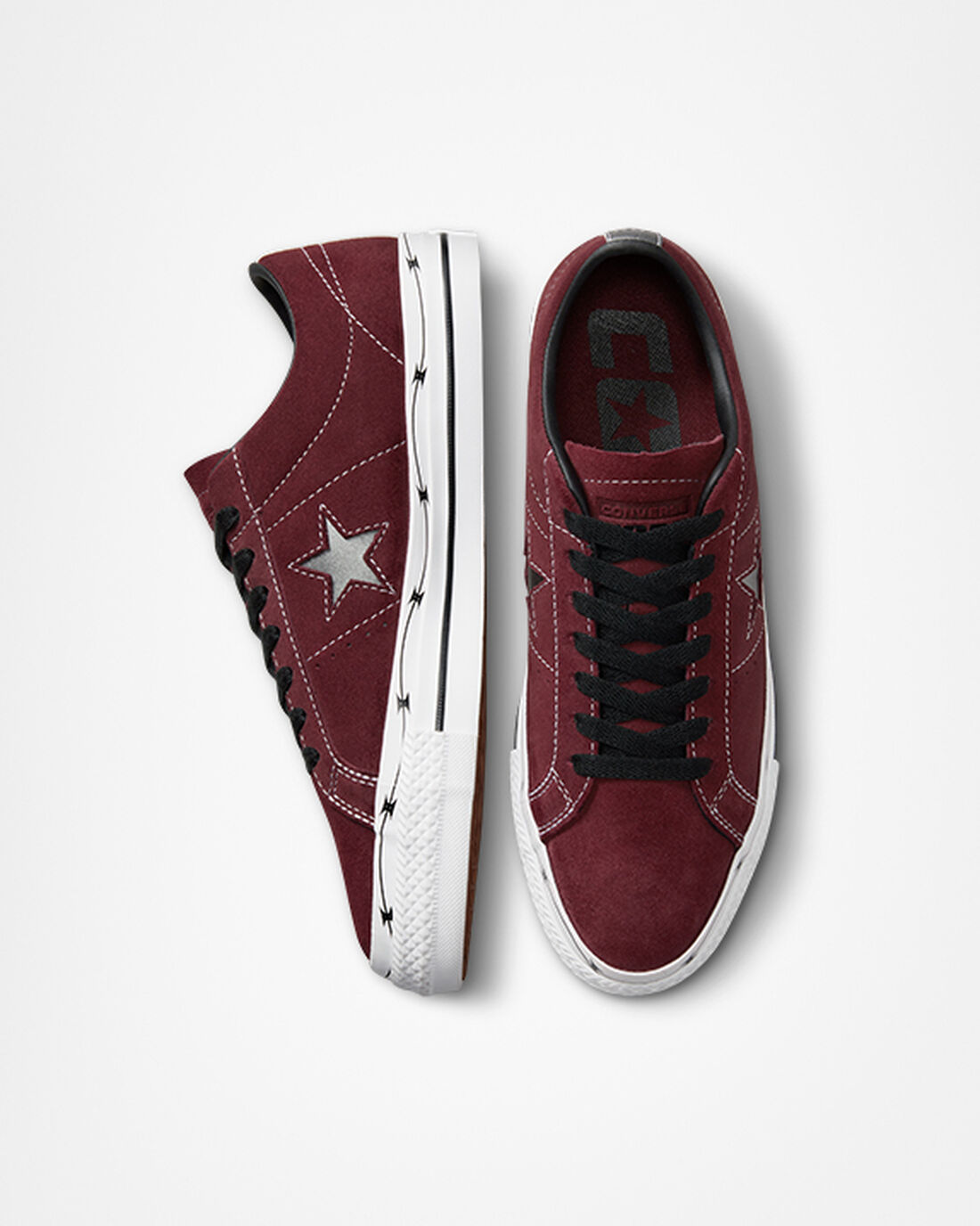 Men's Converse CONS One Star Pro Razor Wire Skate Shoes Deep Burgundy/Black/White | Australia-29438