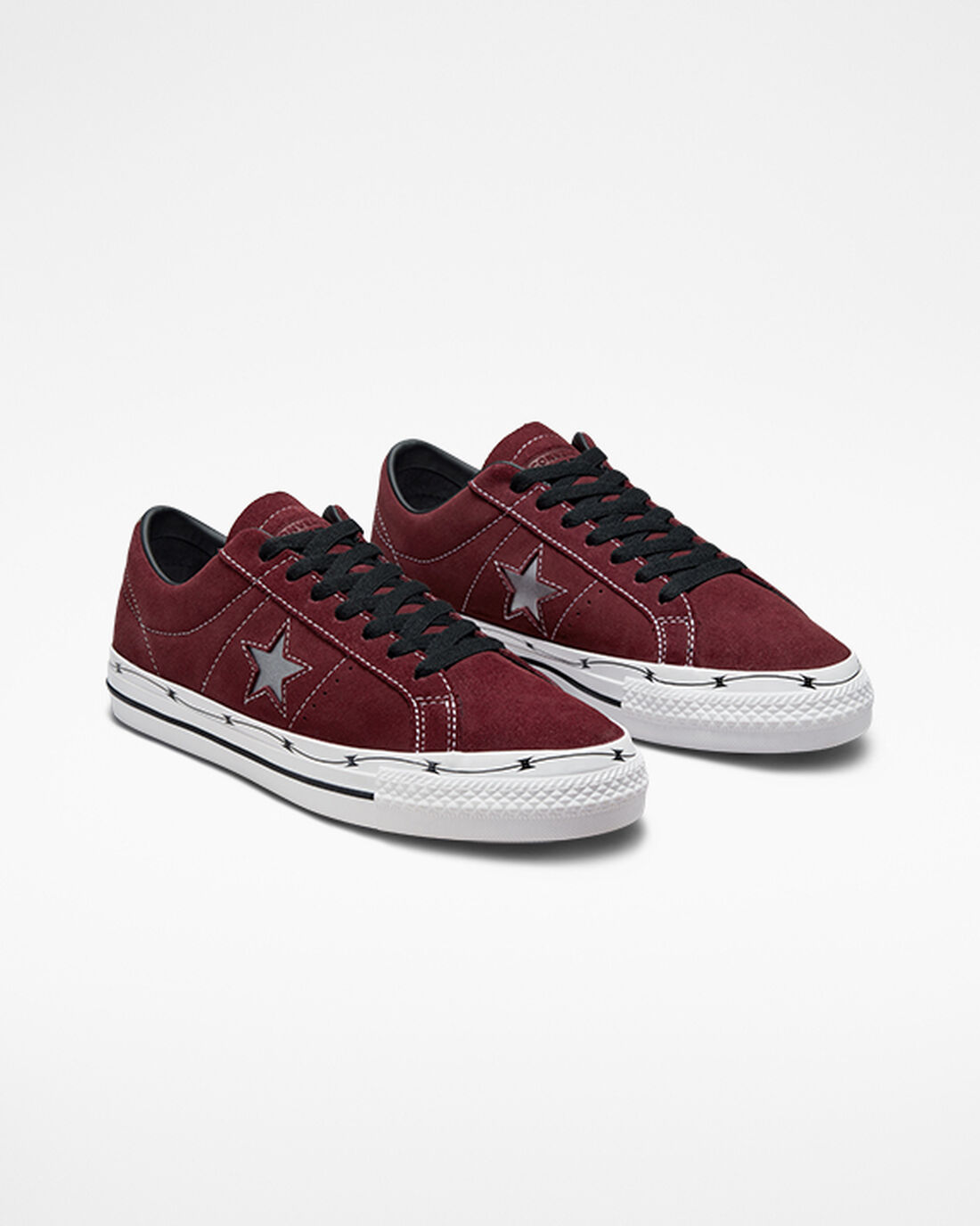 Men's Converse CONS One Star Pro Razor Wire Skate Shoes Deep Burgundy/Black/White | Australia-29438