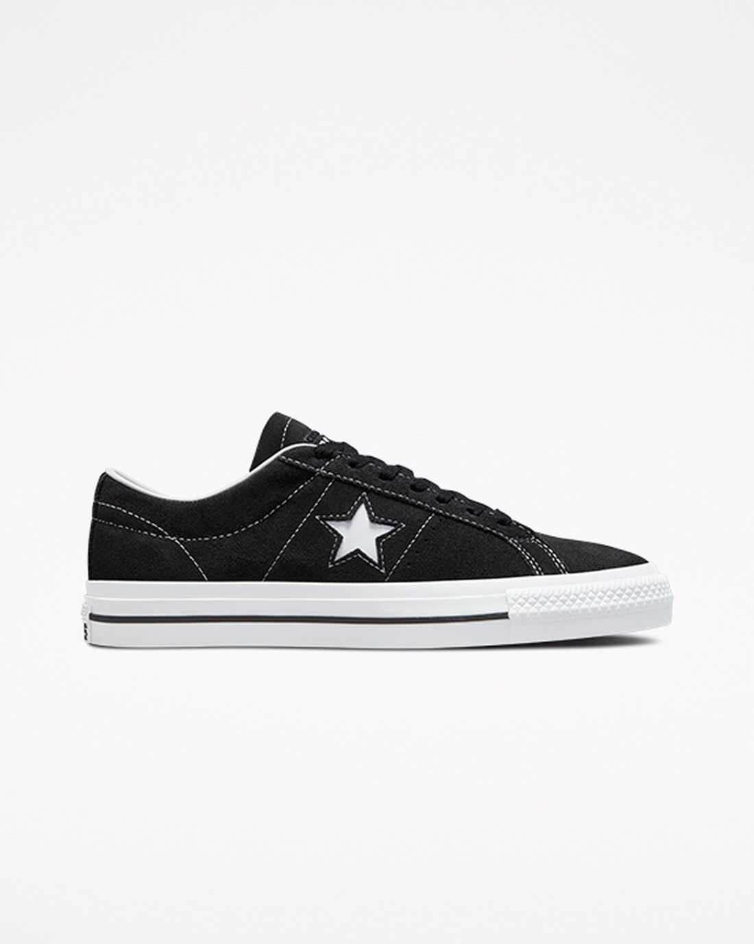 Men\'s Converse CONS One Star Pro Suede Skate Shoes Black/White | Australia-73612