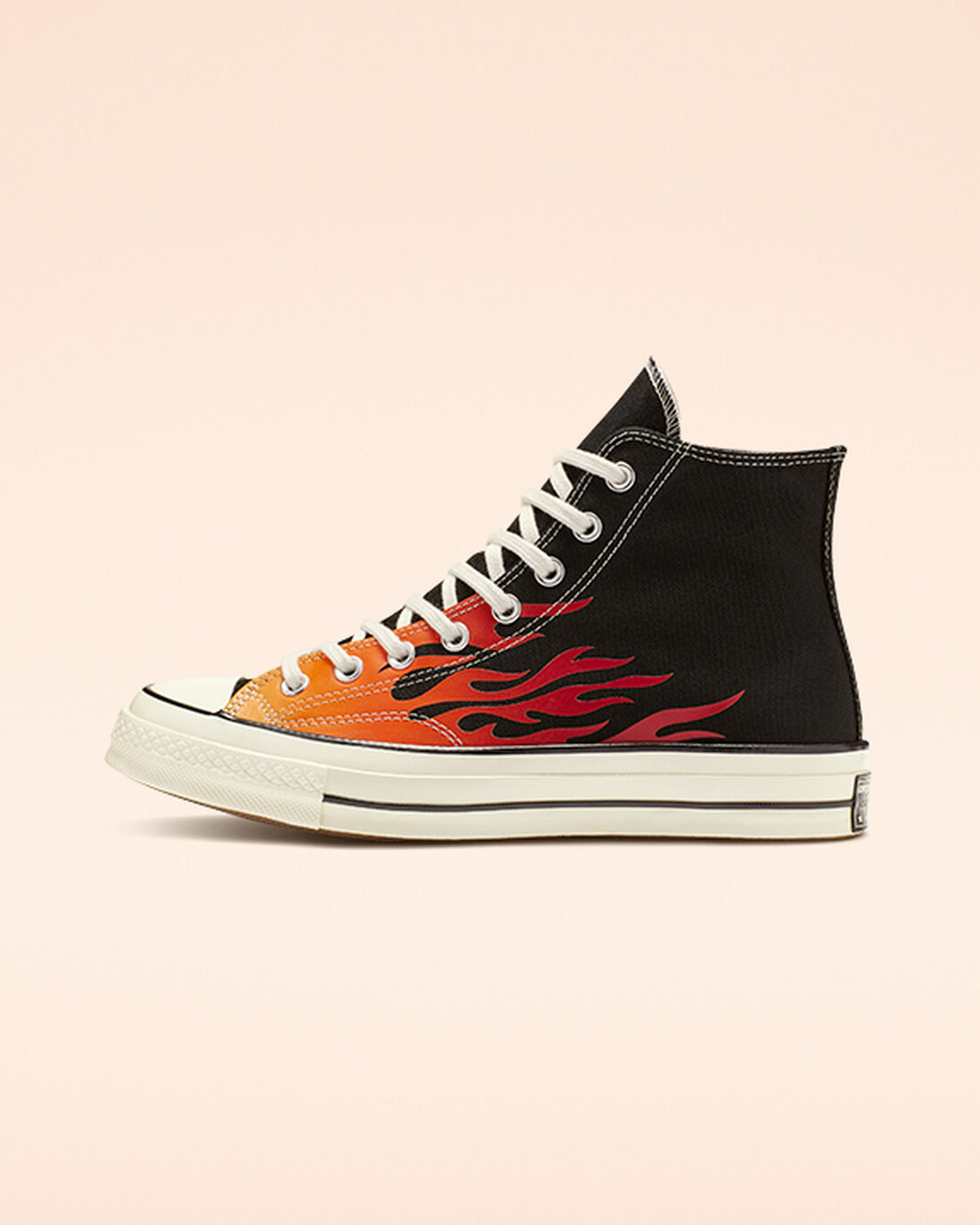 Men's Converse Chuck 70 Archive Print High Top Sneakers Black/Red | Australia-08427