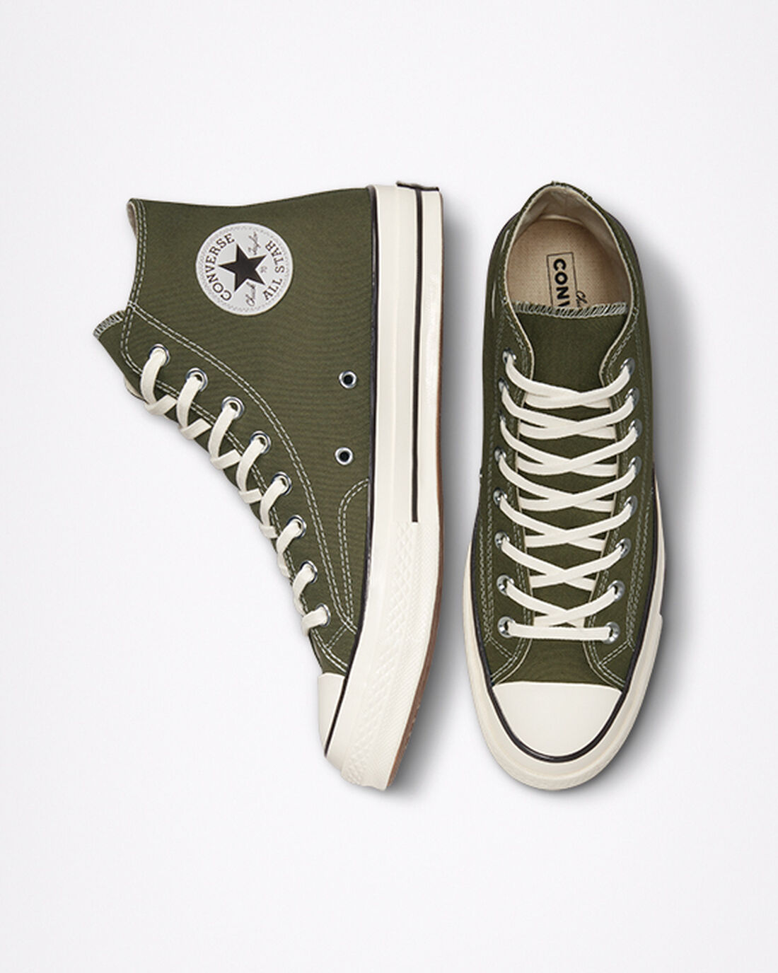 Men's Converse Chuck 70 Canvas High Top Sneakers Olive/Black | Australia-47089