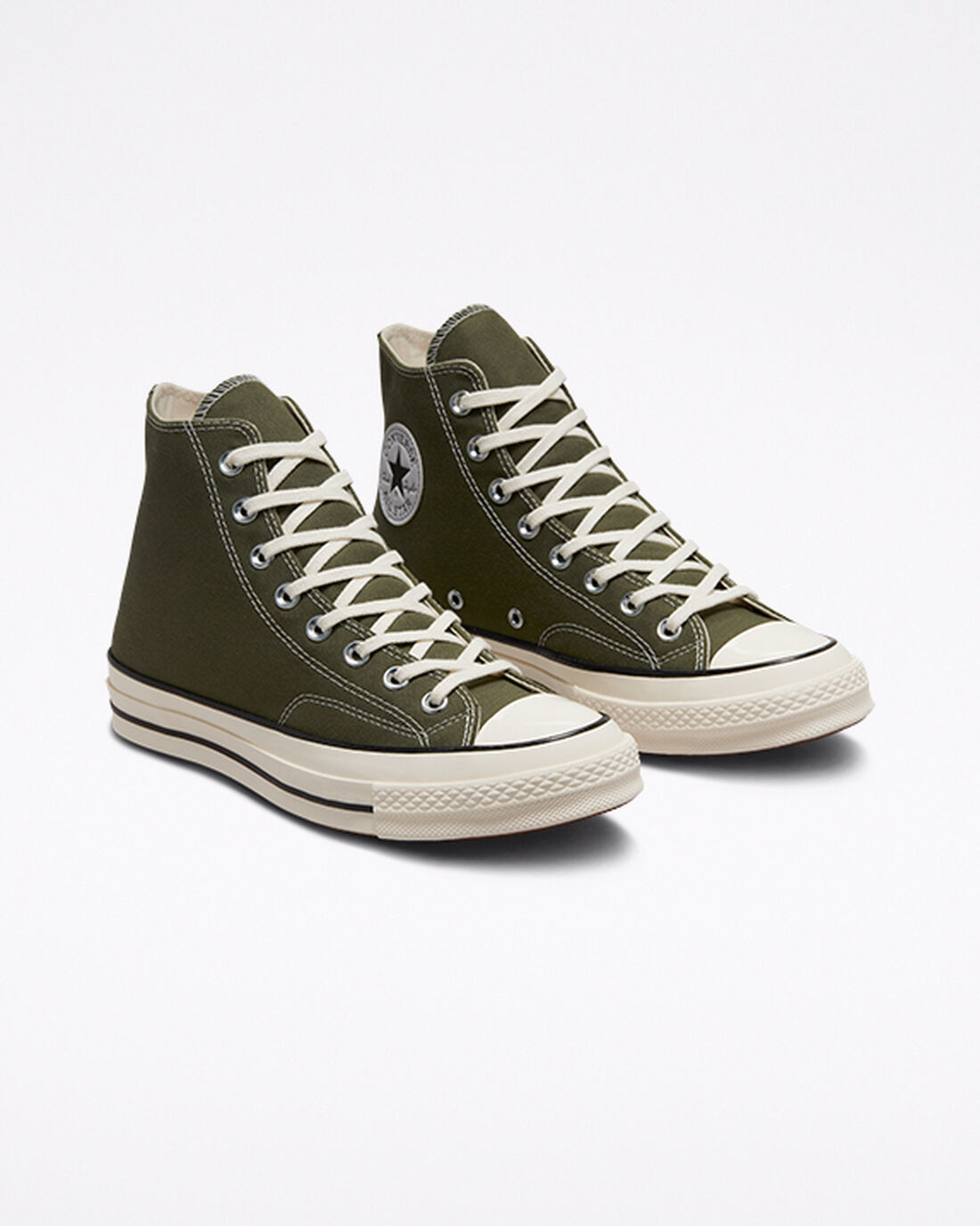 Men's Converse Chuck 70 Canvas High Top Sneakers Olive/Black | Australia-47089