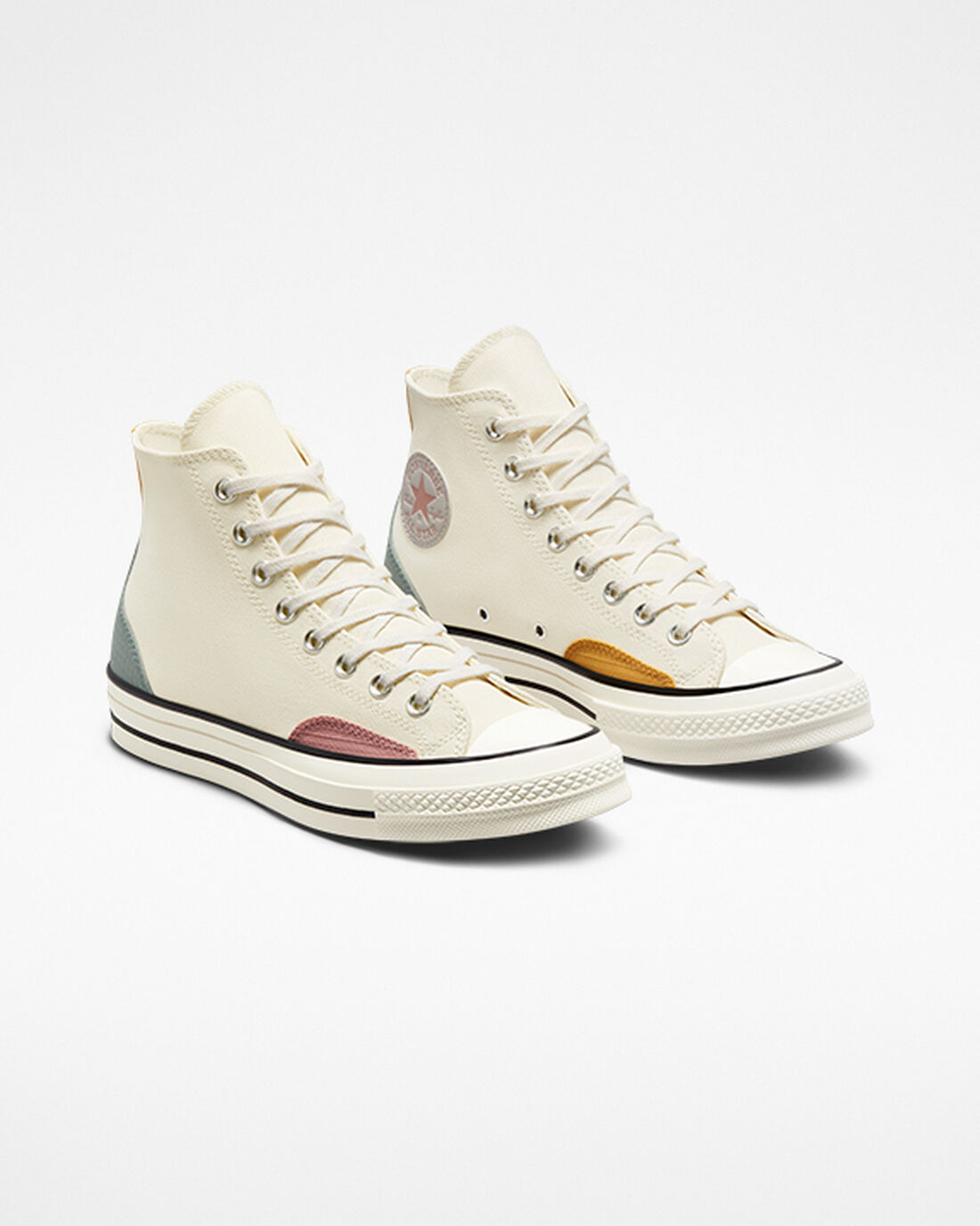 Men's Converse Chuck 70 Color Block High Top Sneakers Beige/Grey/Yellow | Australia-83610