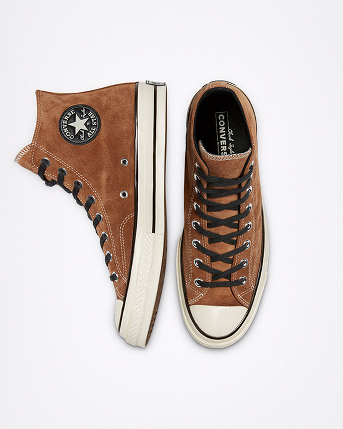 Men's Converse Chuck 70 Converse Color Suede High Top Sneakers Brown/Black | Australia-61924