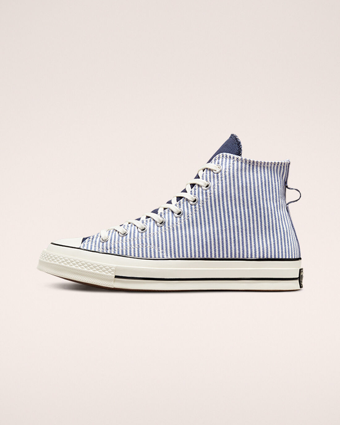 Men's Converse Chuck 70 Crafted Stripe High Top Sneakers Wash Indigo/Black | Australia-92658