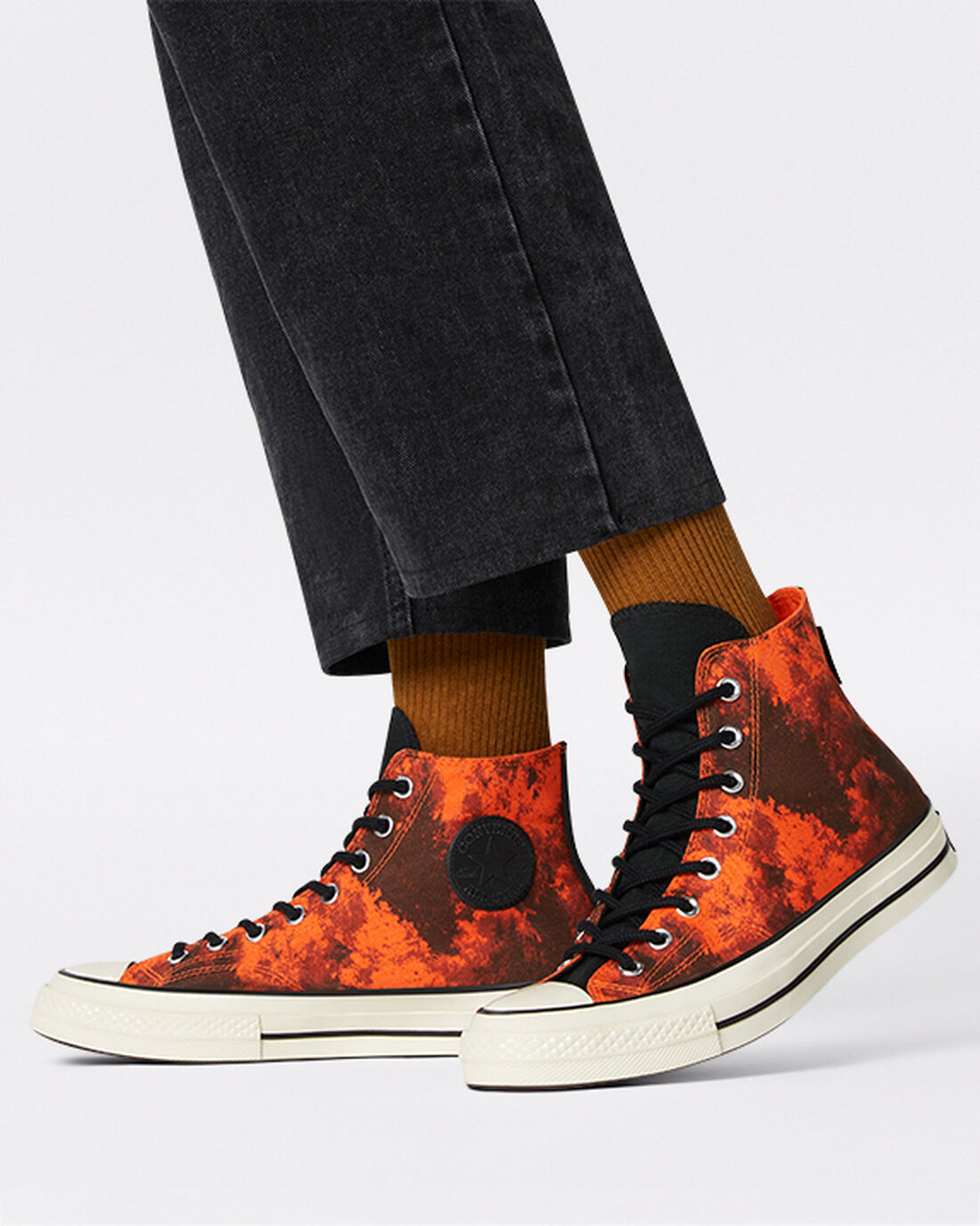 Men's Converse Chuck 70 GORE-TEX® High Top Sneakers Orange/Black | Australia-91826