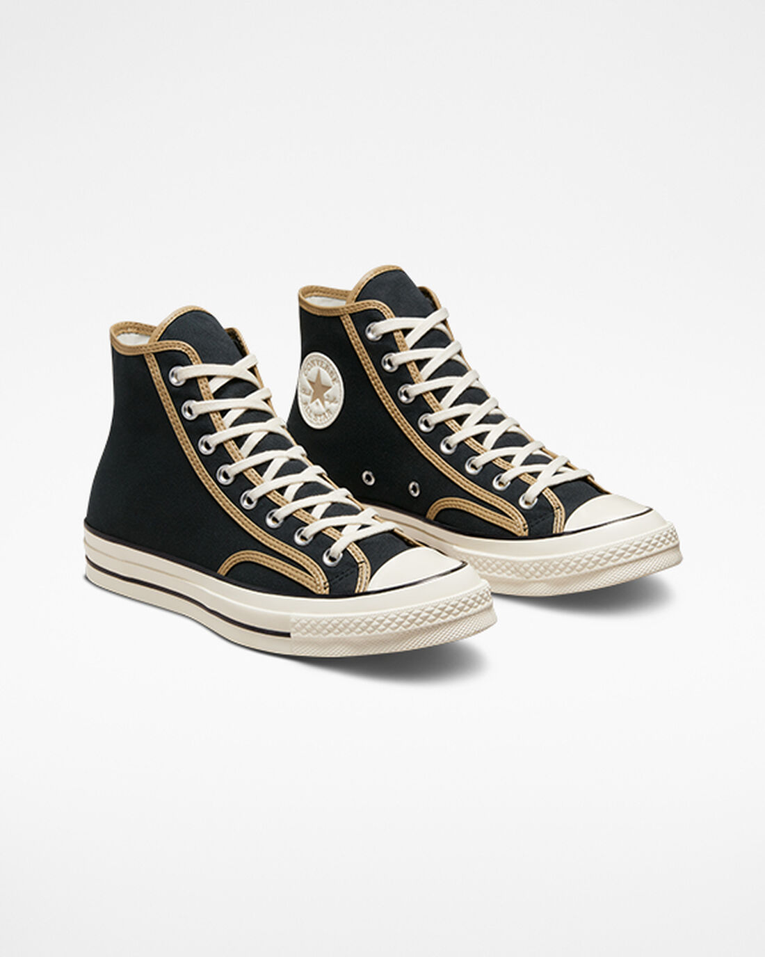 Men's Converse Chuck 70 Heavyweight Canvas High Top Sneakers Black/Khaki | Australia-16249