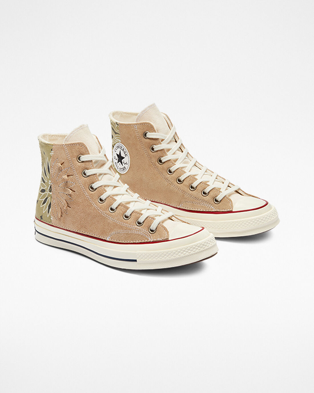 Men's Converse Chuck 70 LTD Paisley Suede High Top Sneakers Beige Brown | Australia-63418