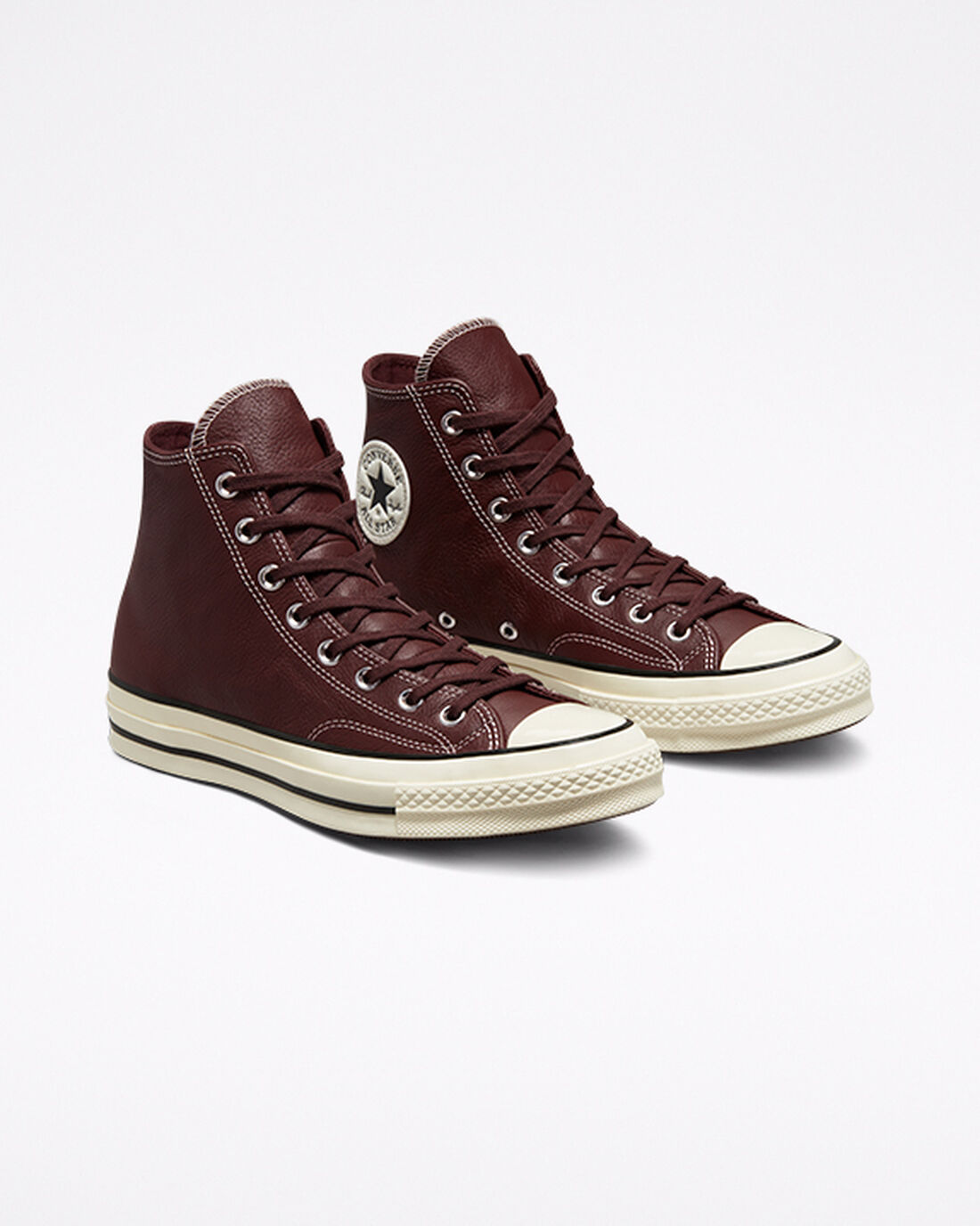 Men's Converse Chuck 70 Leather High Top Sneakers Burgundy | Australia-85702