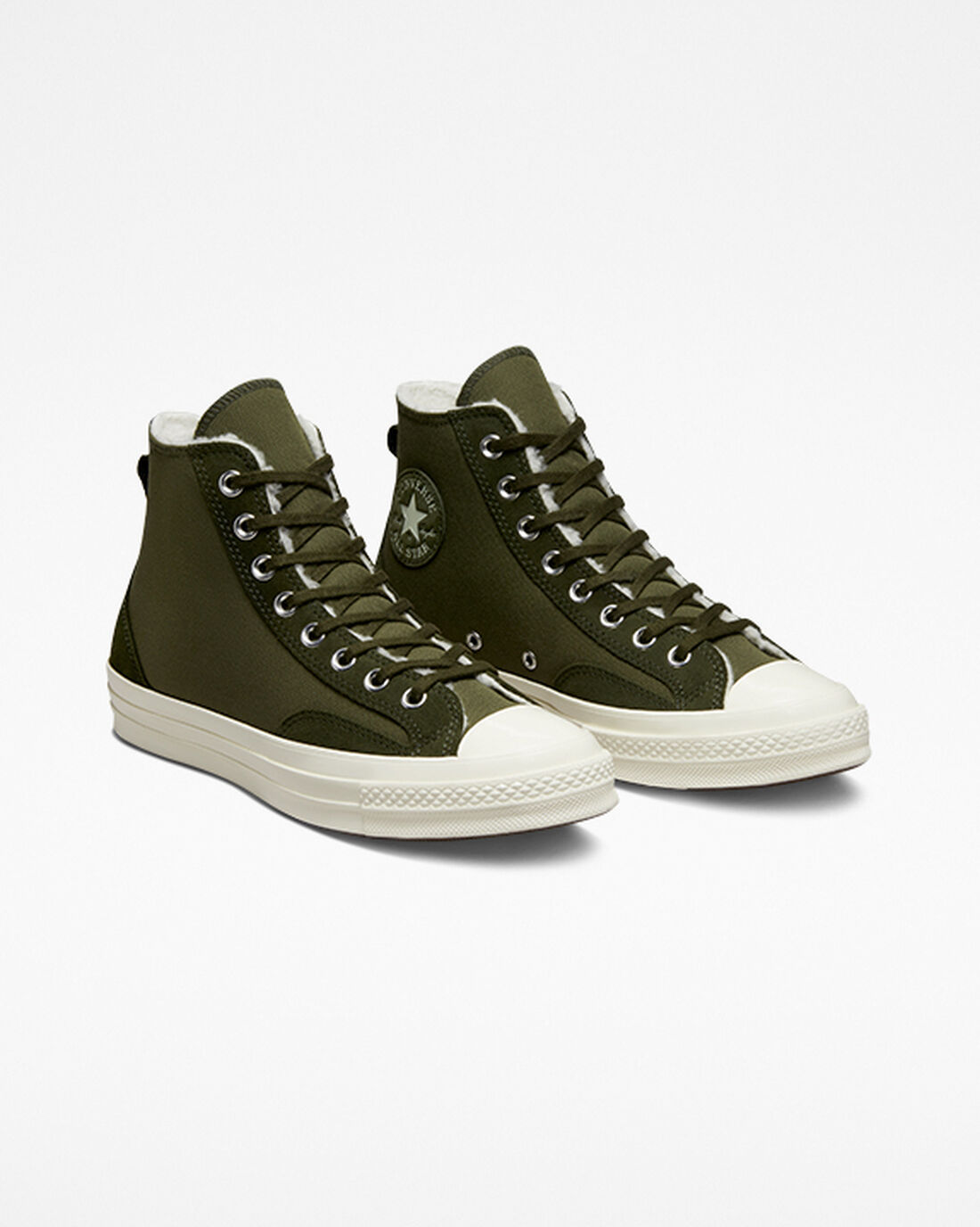 Men's Converse Chuck 70 Lined Colorblock High Top Sneakers Olive/Green | Australia-57491