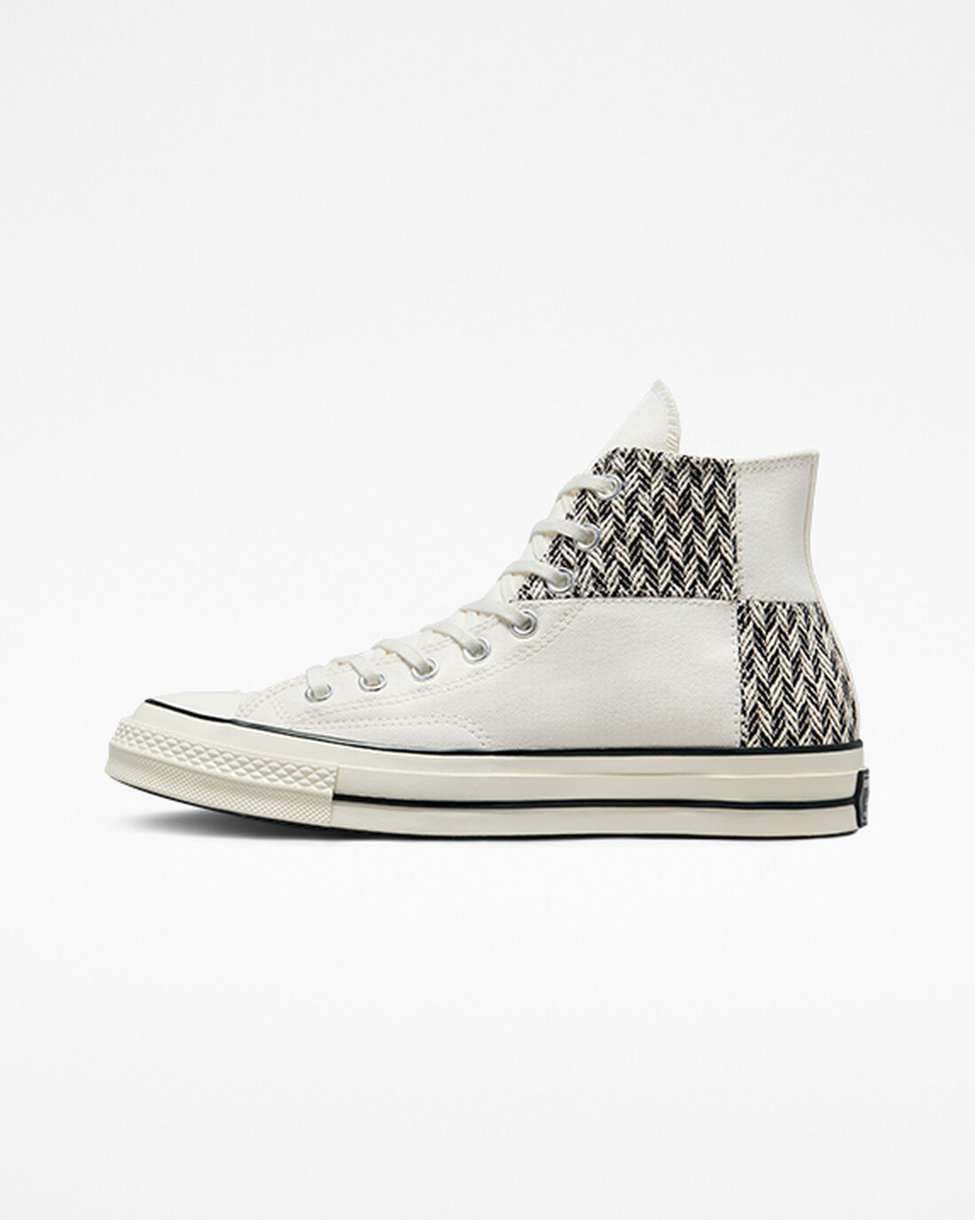 Men's Converse Chuck 70 Patchwork High Top Sneakers Beige/White/Black | Australia-19528