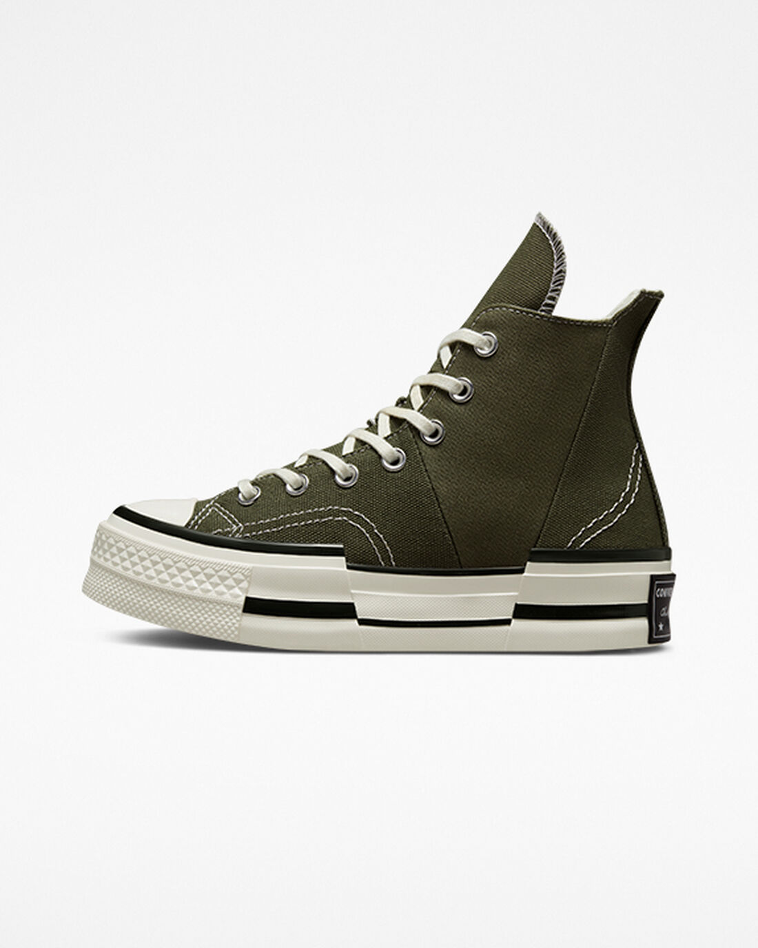 Men's Converse Chuck 70 Plus High Top Shoes Olive/Black | Australia-16459