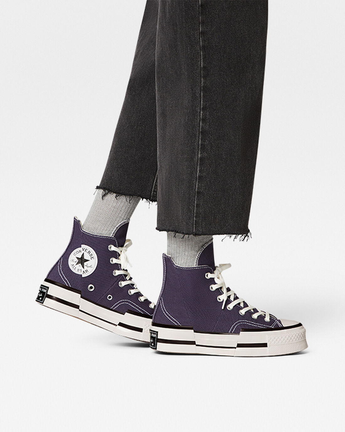 Men's Converse Chuck 70 Plus High Top Sneakers Purple/Black | Australia-38069