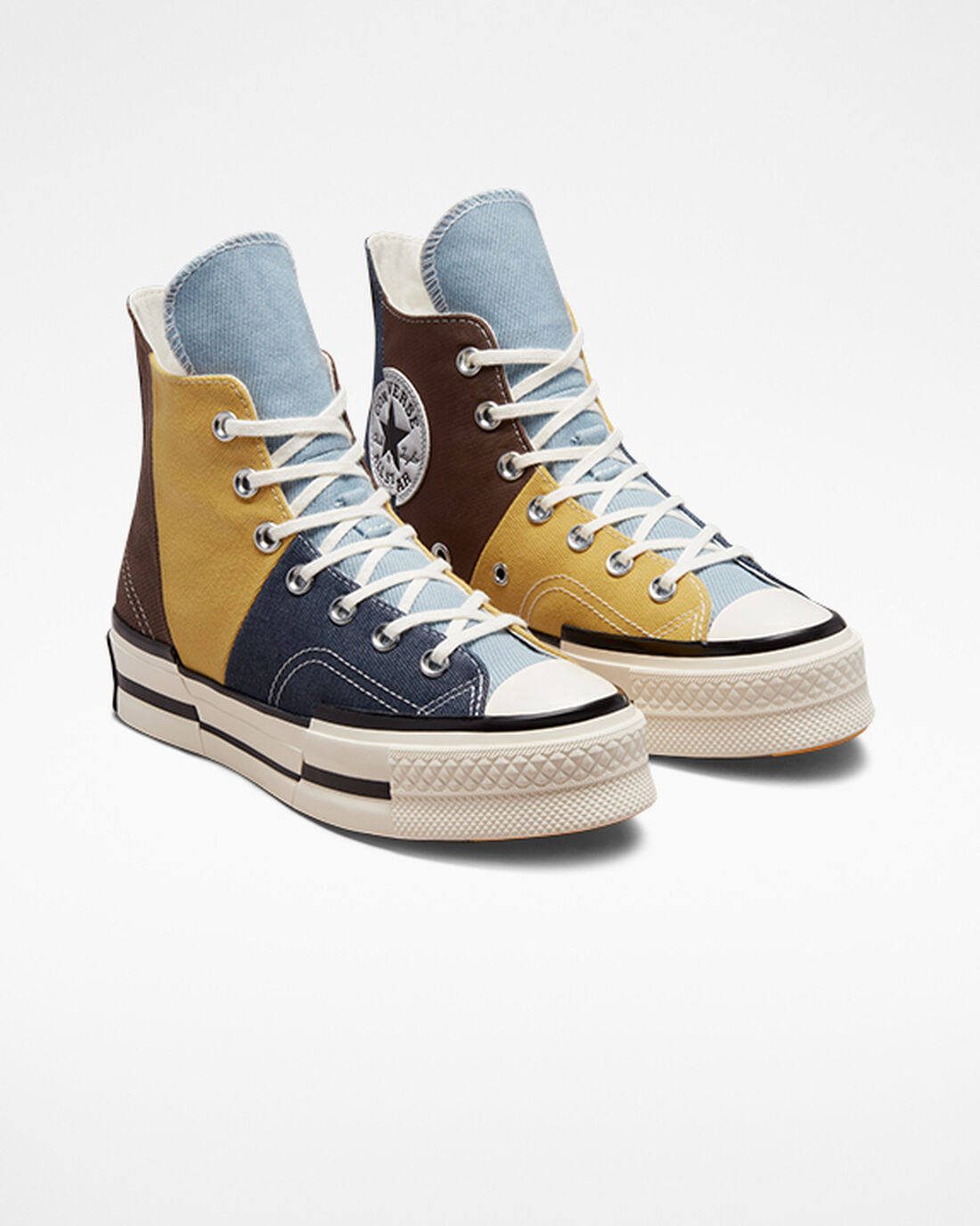 Men's Converse Chuck 70 Plus High Top Sneakers Brown/Navy | Australia-48752