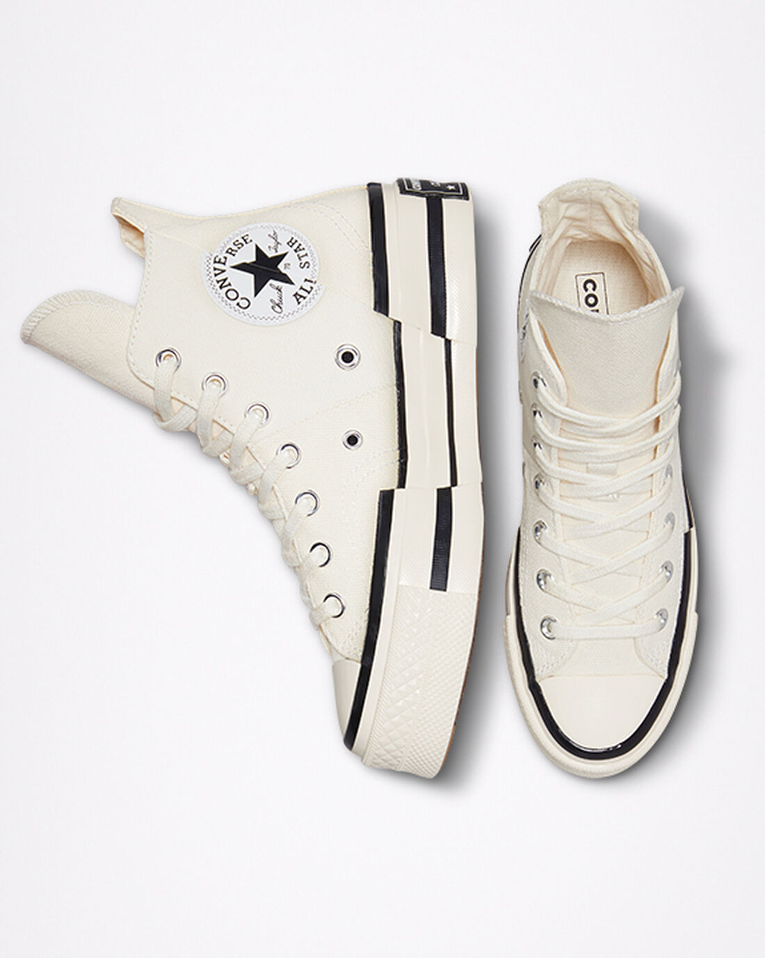 Men's Converse Chuck 70 Plus High Top Sneakers Beige/Black | Australia-98670