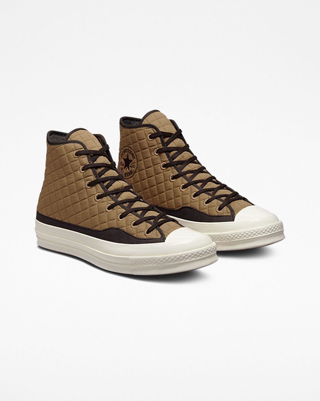 Men's Converse Chuck 70 Quilted High Top Sneakers Brown/Black | Australia-56813