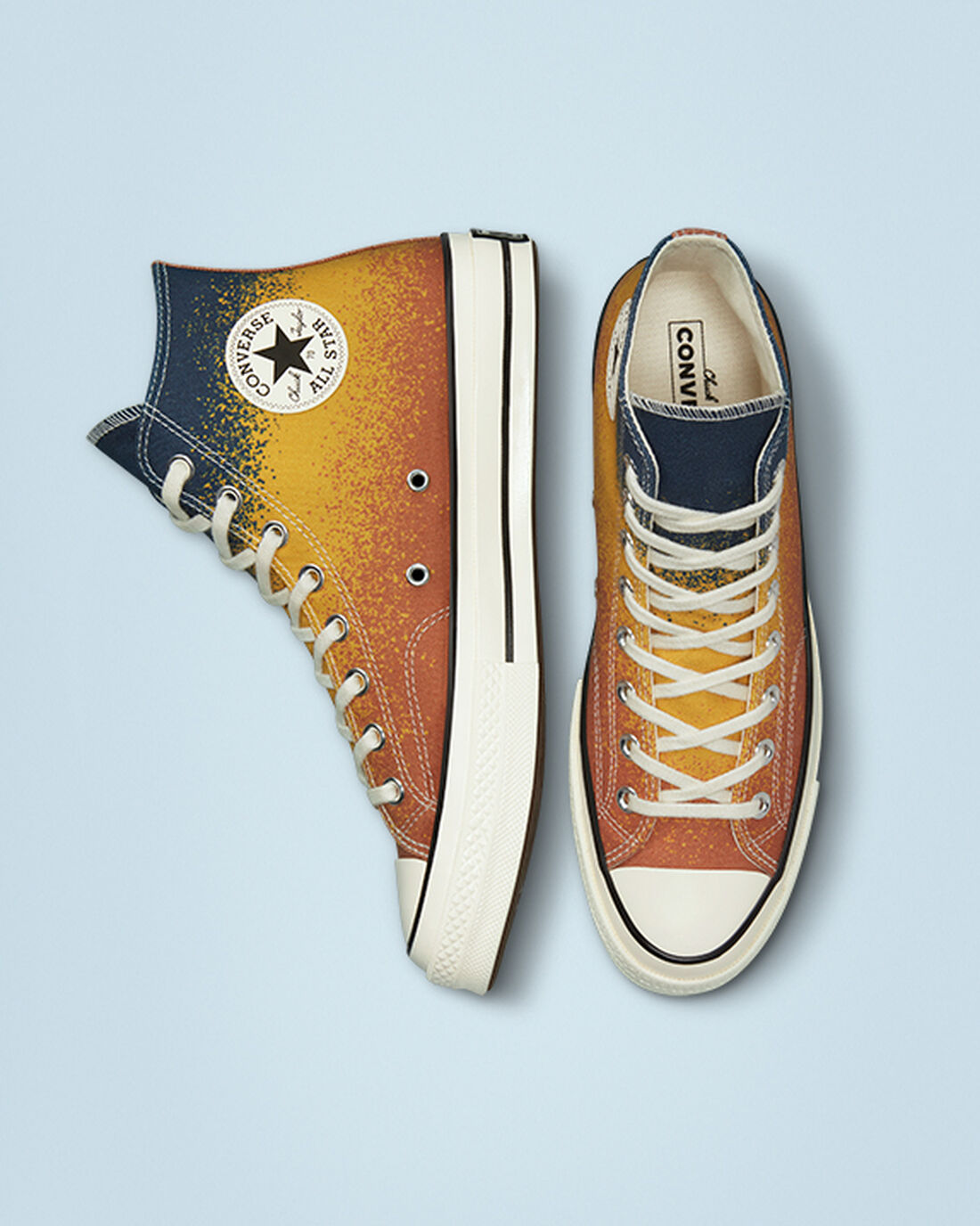 Men's Converse Chuck 70 Scatter Dye High Top Sneakers Gold | Australia-10876