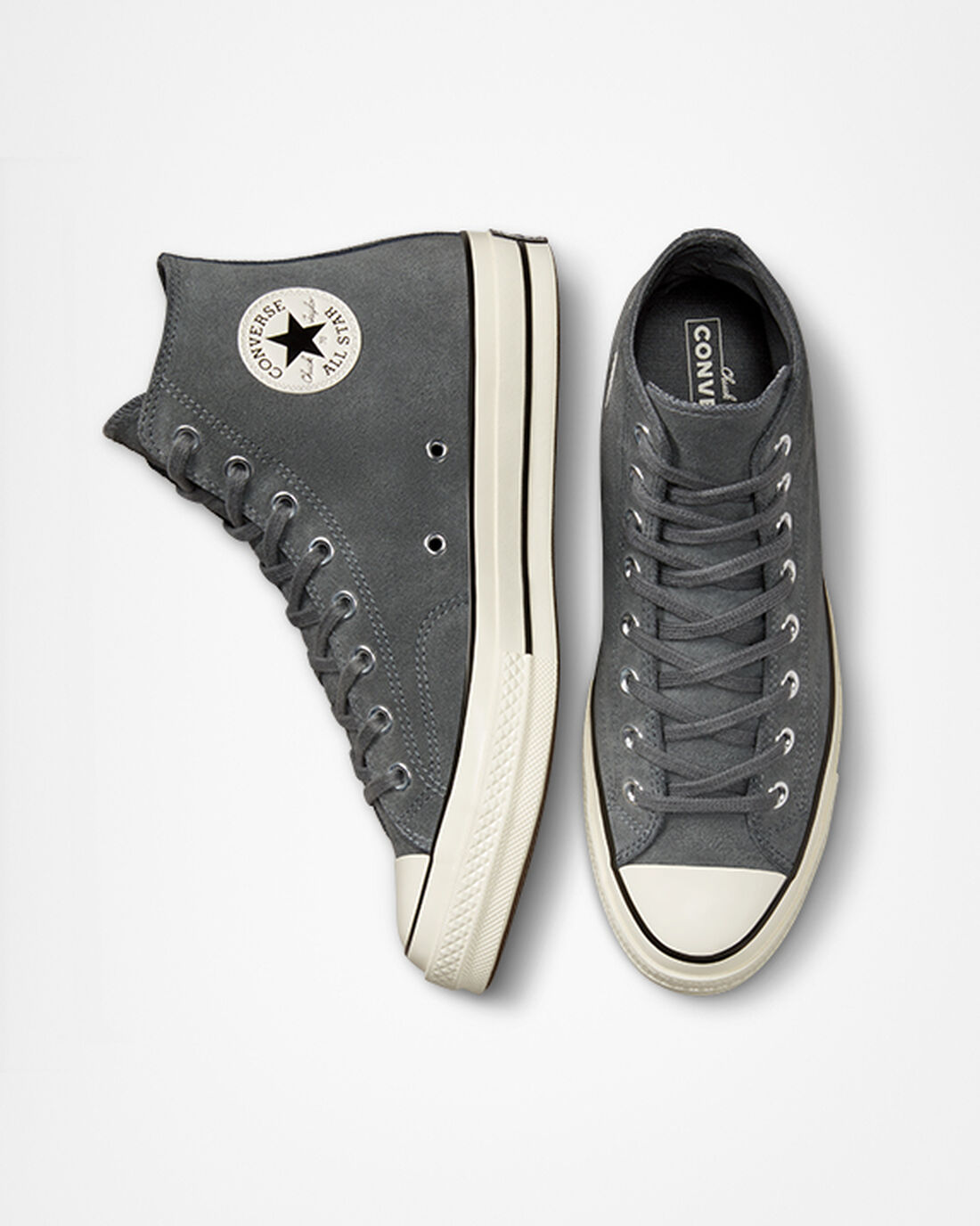 Men's Converse Chuck 70 Suede High Top Sneakers Grey/Black | Australia-25017