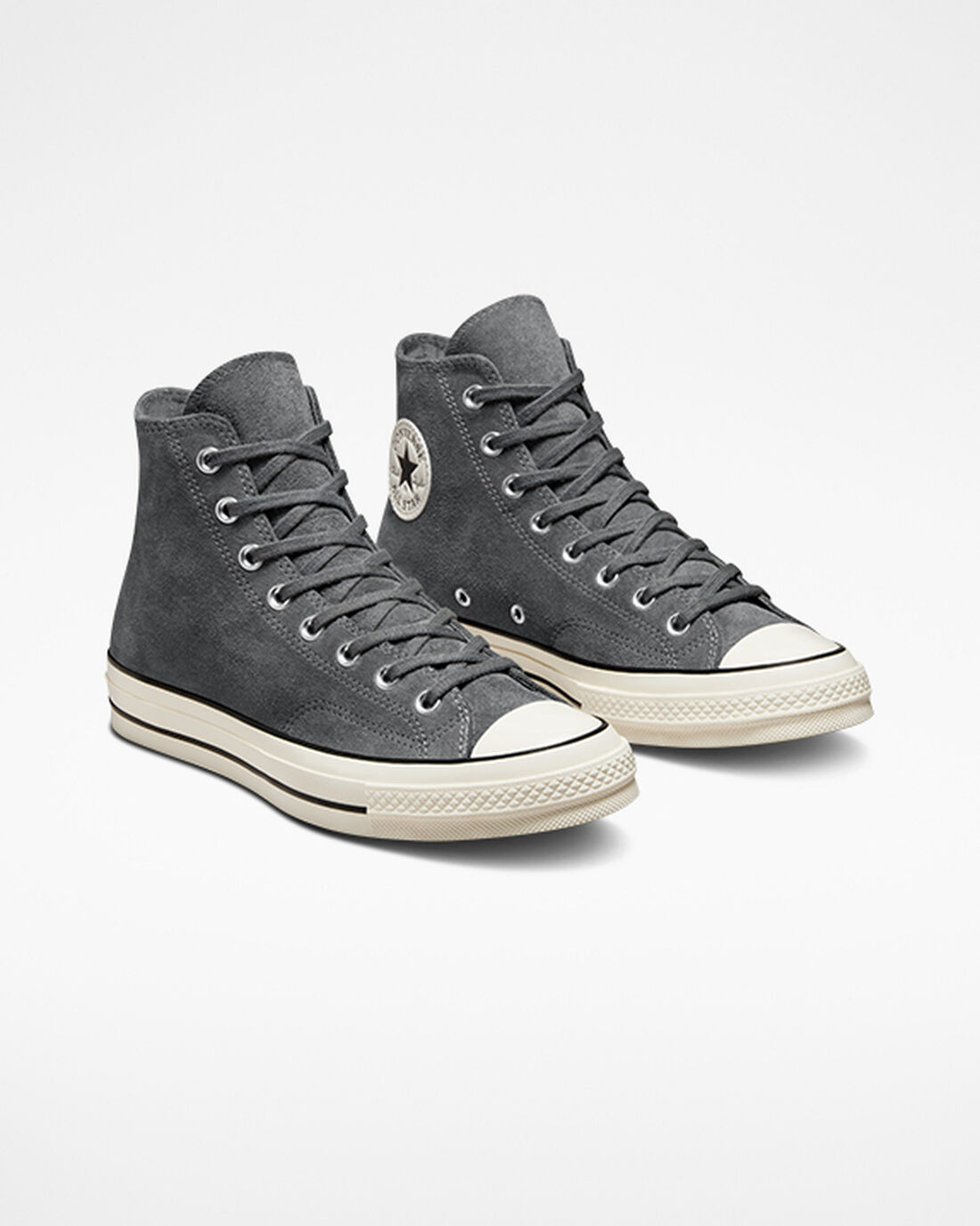 Men's Converse Chuck 70 Suede High Top Sneakers Grey/Black | Australia-25017