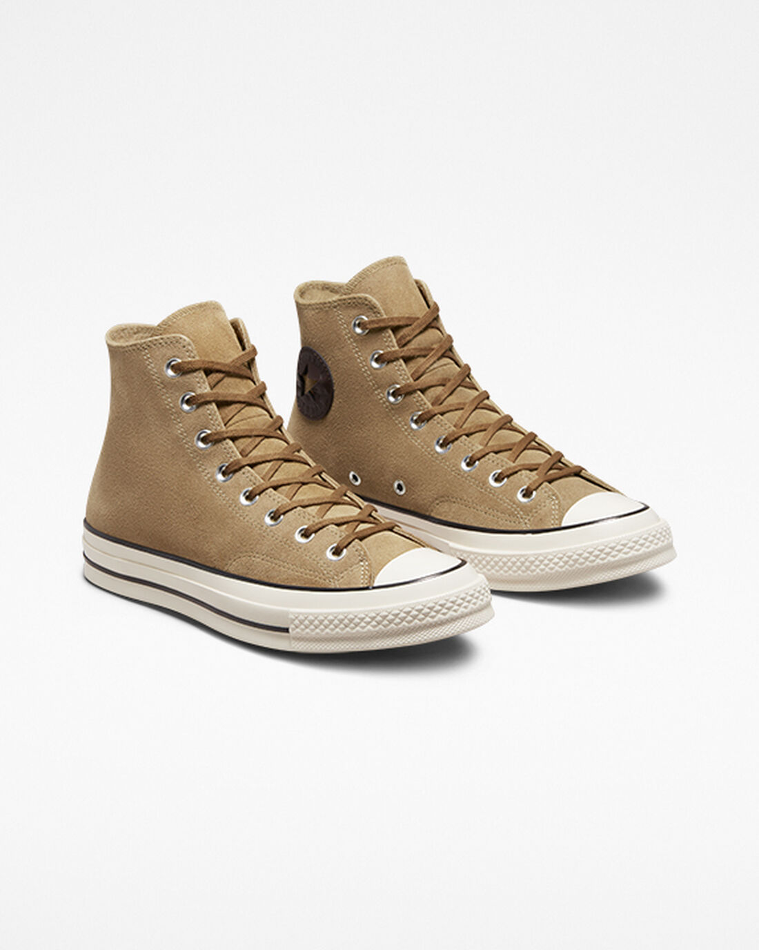 Men's Converse Chuck 70 Suede High Top Sneakers Brown/Black | Australia-65137