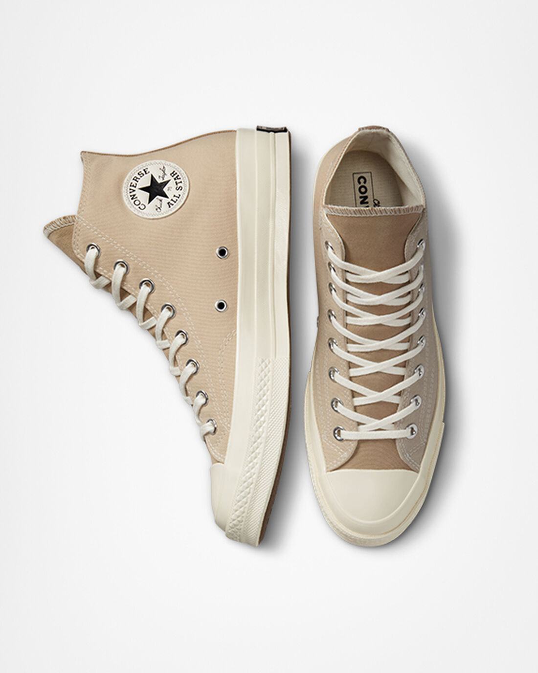 Men's Converse Chuck 70 Tri-Panel High Top Sneakers Oat Milk/Beach Stone | Australia-08431