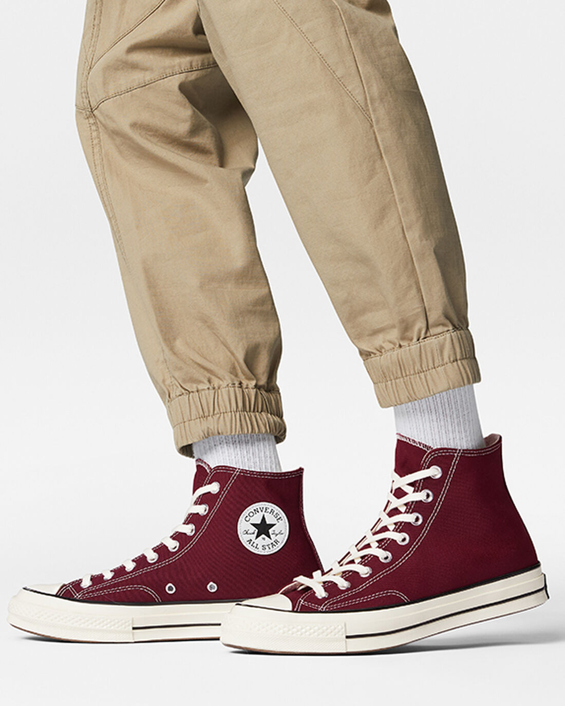 Men's Converse Chuck 70 Vintage Canvas High Top Sneakers Deep Burgundy/Black | Australia-30172