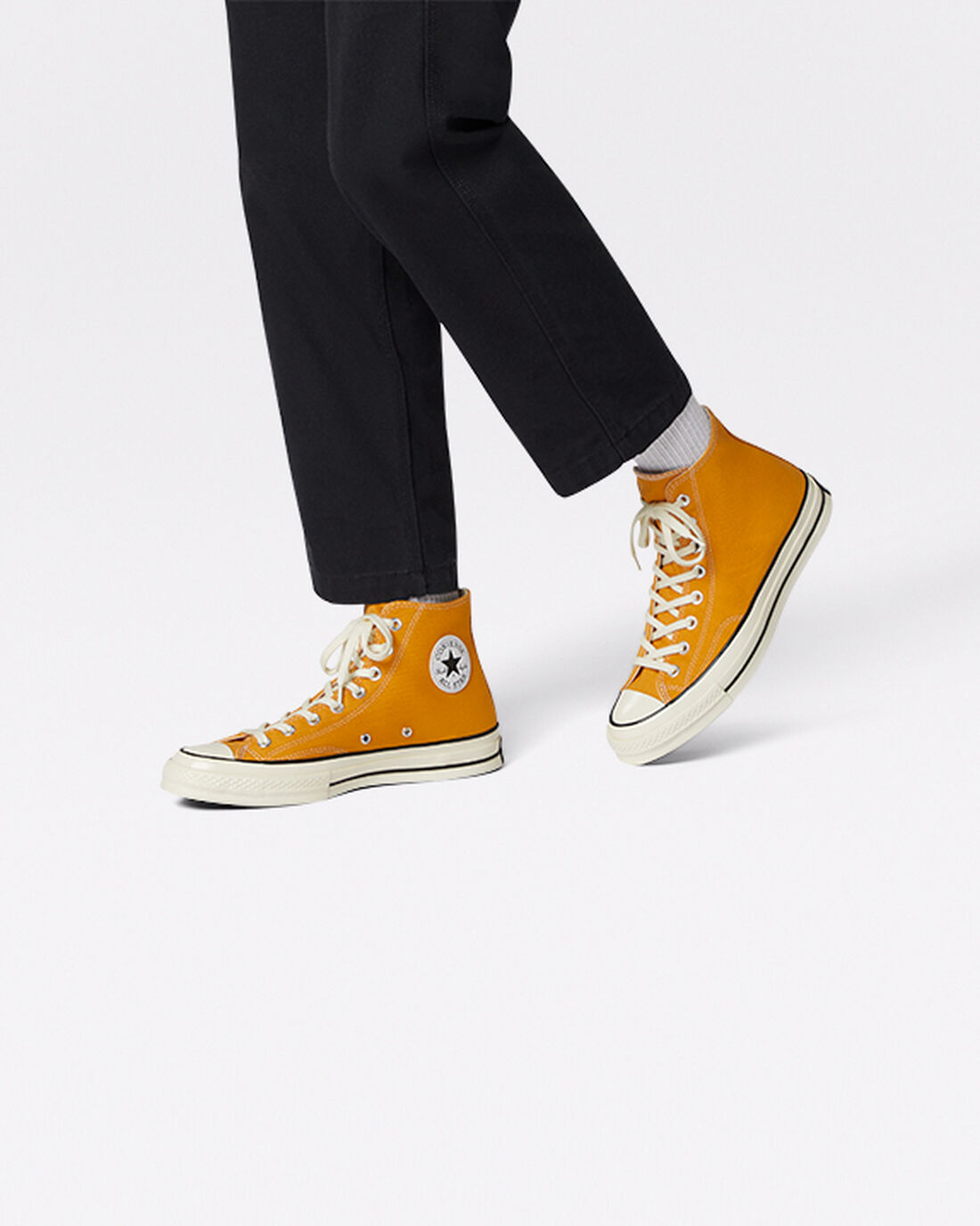 Men's Converse Chuck 70 Vintage Canvas High Top Sneakers Orange Flower/Black | Australia-49531