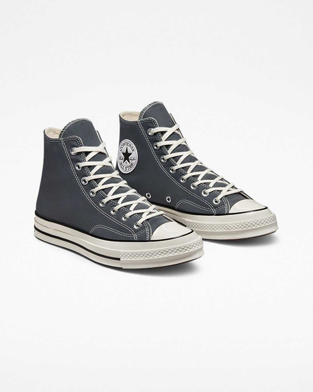 Men's Converse Chuck 70 Vintage Canvas High Top Sneakers Grey/Black | Australia-82573