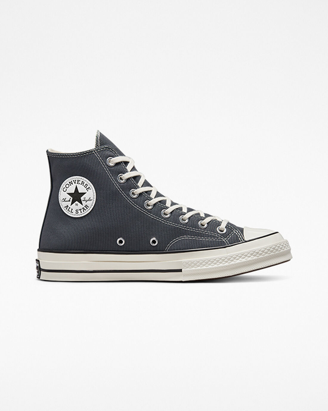 Men\'s Converse Chuck 70 Vintage Canvas High Top Sneakers Grey/Black | Australia-82573