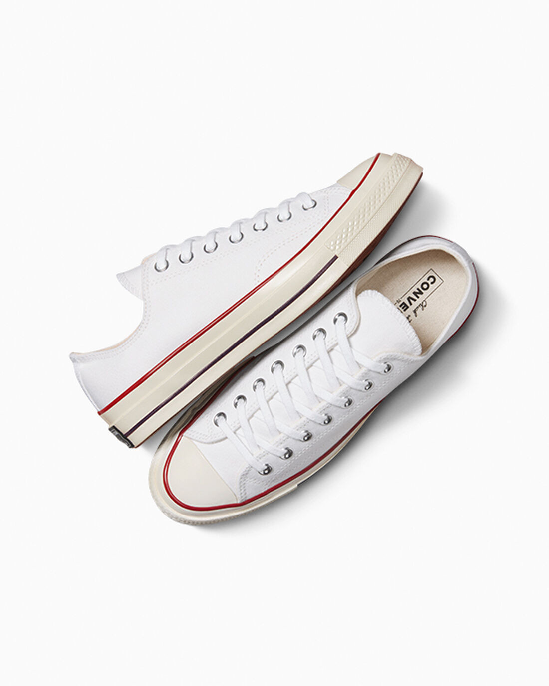 Men's Converse Chuck 70 Vintage Canvas Sneakers White/Dark Red | Australia-67031