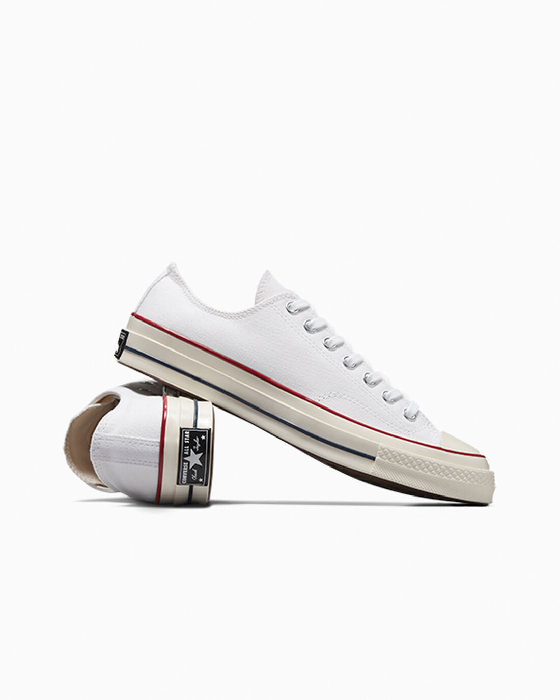 Men's Converse Chuck 70 Vintage Canvas Sneakers White/Dark Red | Australia-67031