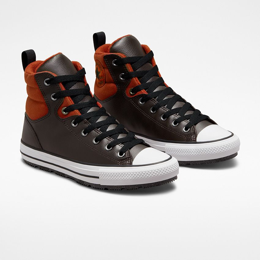 Men's Converse Chuck Taylor All Star Berkshire Boot Water Resistant Winter Boots Brown/Orange/Black | Australia-39254