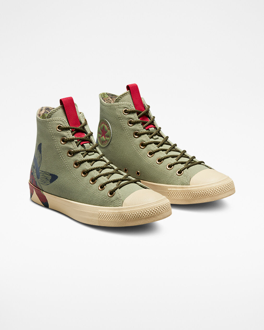 Men's Converse Chuck Taylor All Star Black Joy High Top Sneakers Olive | Australia-30426