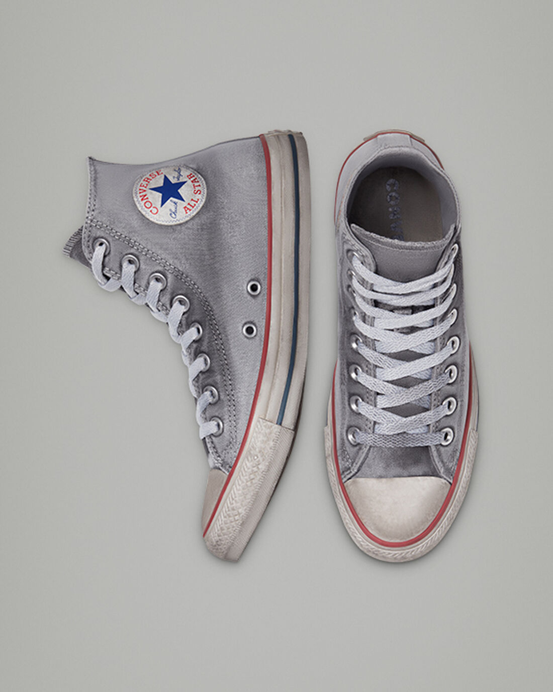 Men's Converse Chuck Taylor All Star Canvas Smoke High Top Sneakers Grey/White | Australia-54206