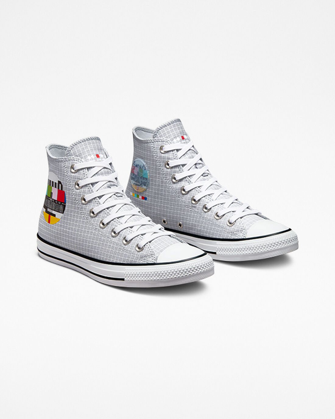 Men's Converse Chuck Taylor All Star Color Grid High Top Sneakers Grey/Multicolor | Australia-41536