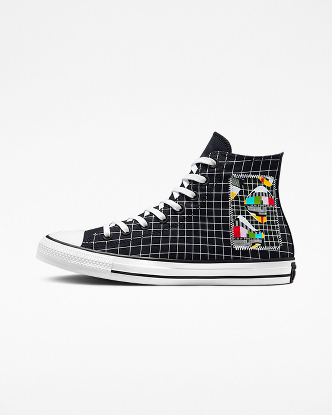 Men's Converse Chuck Taylor All Star Color Grid High Top Sneakers White/Multicolor/Brown | Australia-49703