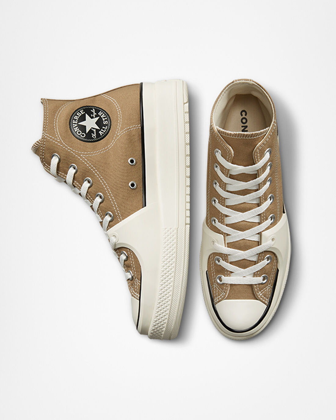 Men's Converse Chuck Taylor All Star Construct High Top Sneakers Khaki/Black | Australia-37102