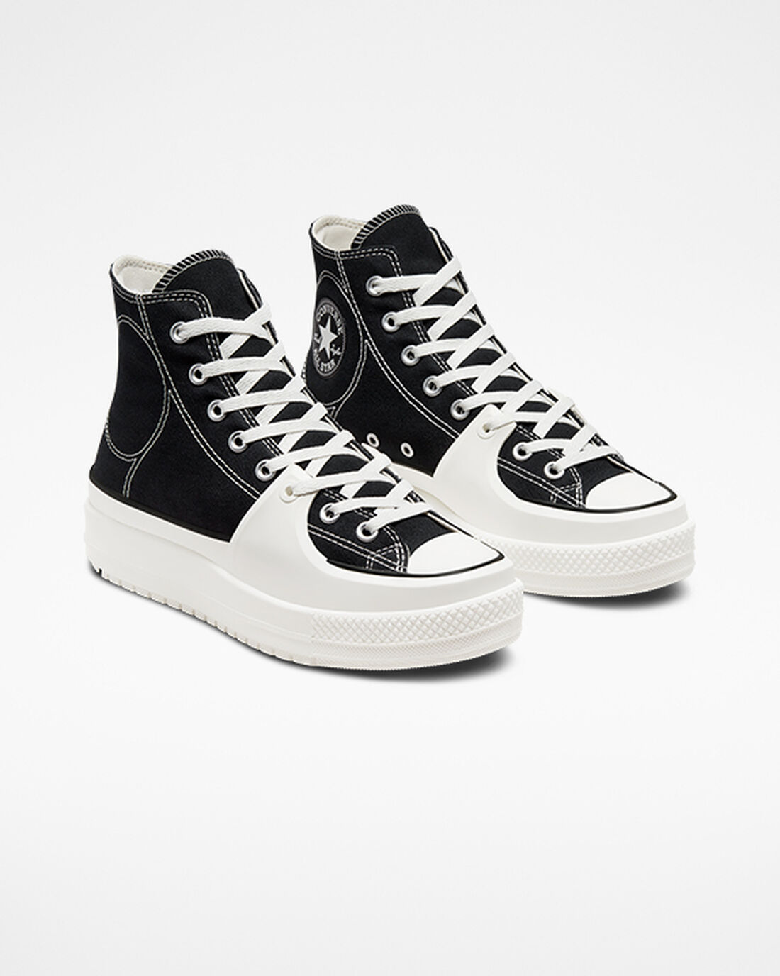 Men's Converse Chuck Taylor All Star Construct High Top Sneakers Black/White | Australia-79586