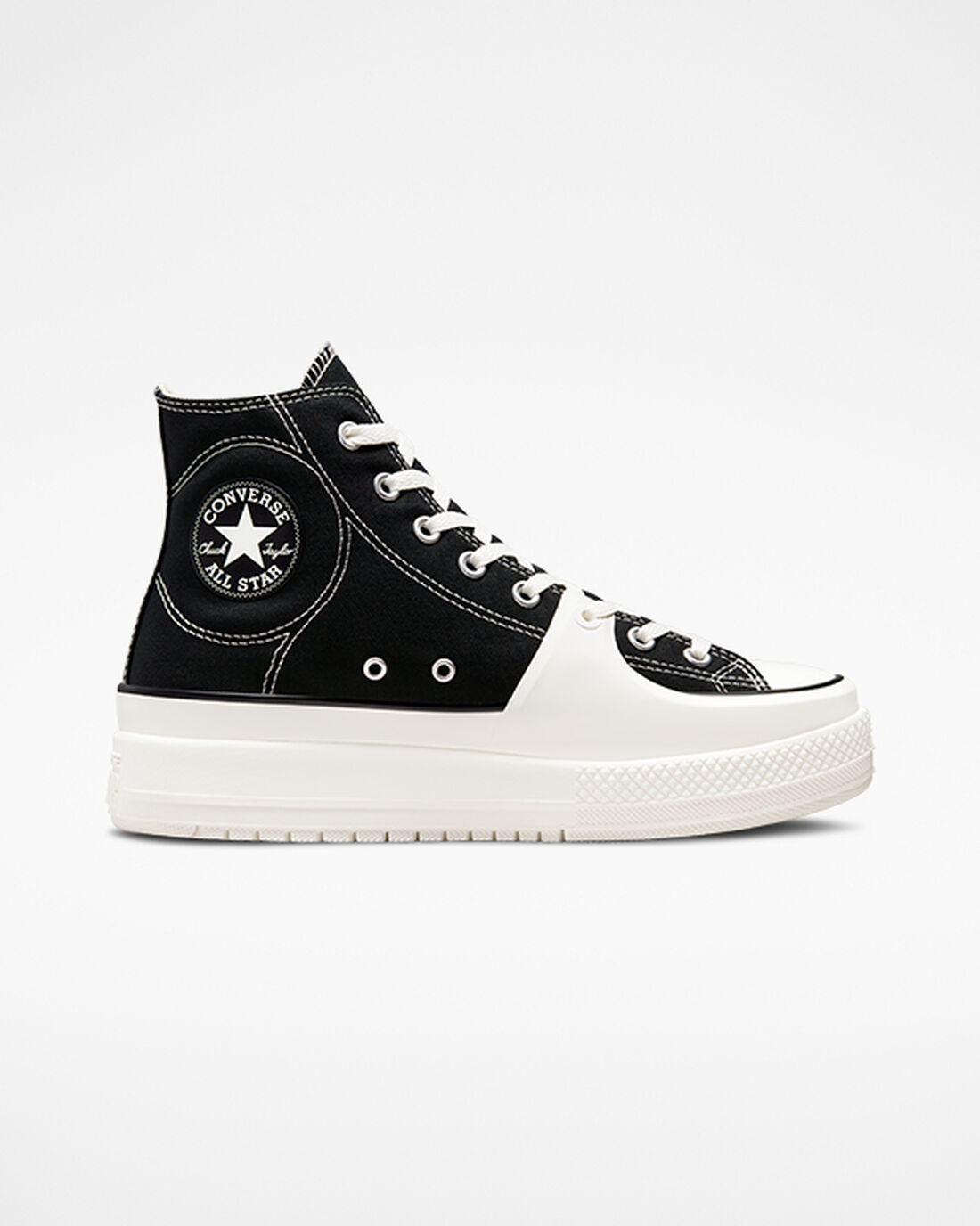 Men\'s Converse Chuck Taylor All Star Construct High Top Sneakers Black/White | Australia-79586