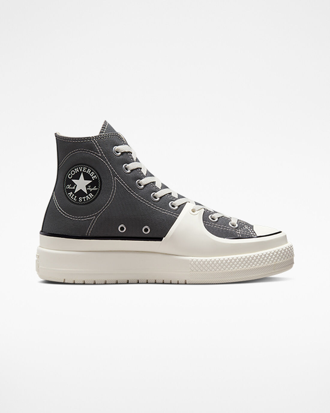 Men\'s Converse Chuck Taylor All Star Construct High Top Sneakers Grey/White | Australia-91360